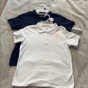 Wonder Nation Polo Shirts  one White and one Blue Classic Design